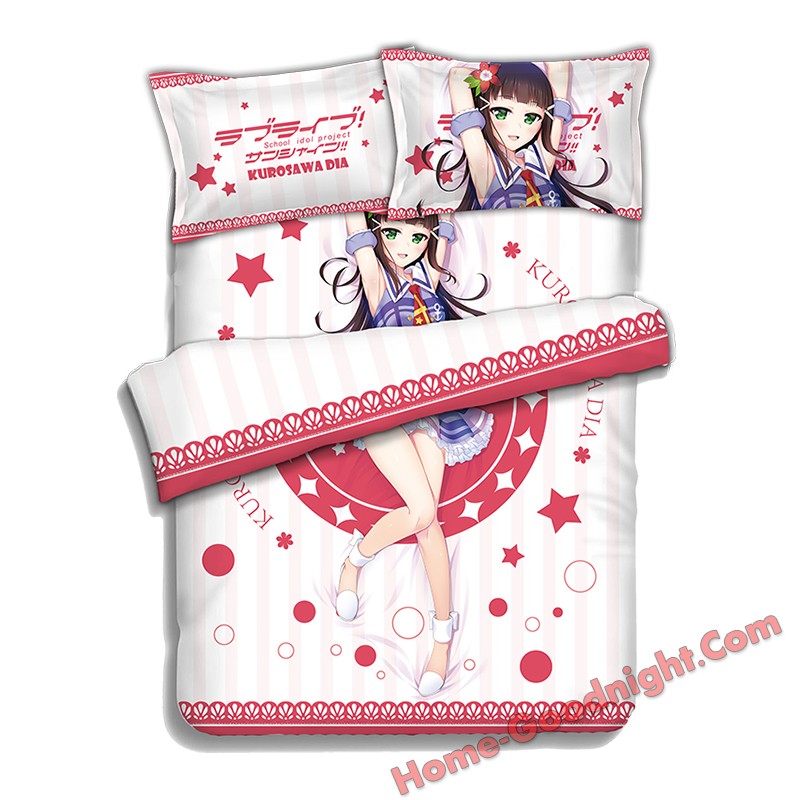 Kurosawa Dia-LoveLive Sunshine Bedding Sets,Bed Blanket & Duvet Cover,Bed Sheet with Pillow Covers